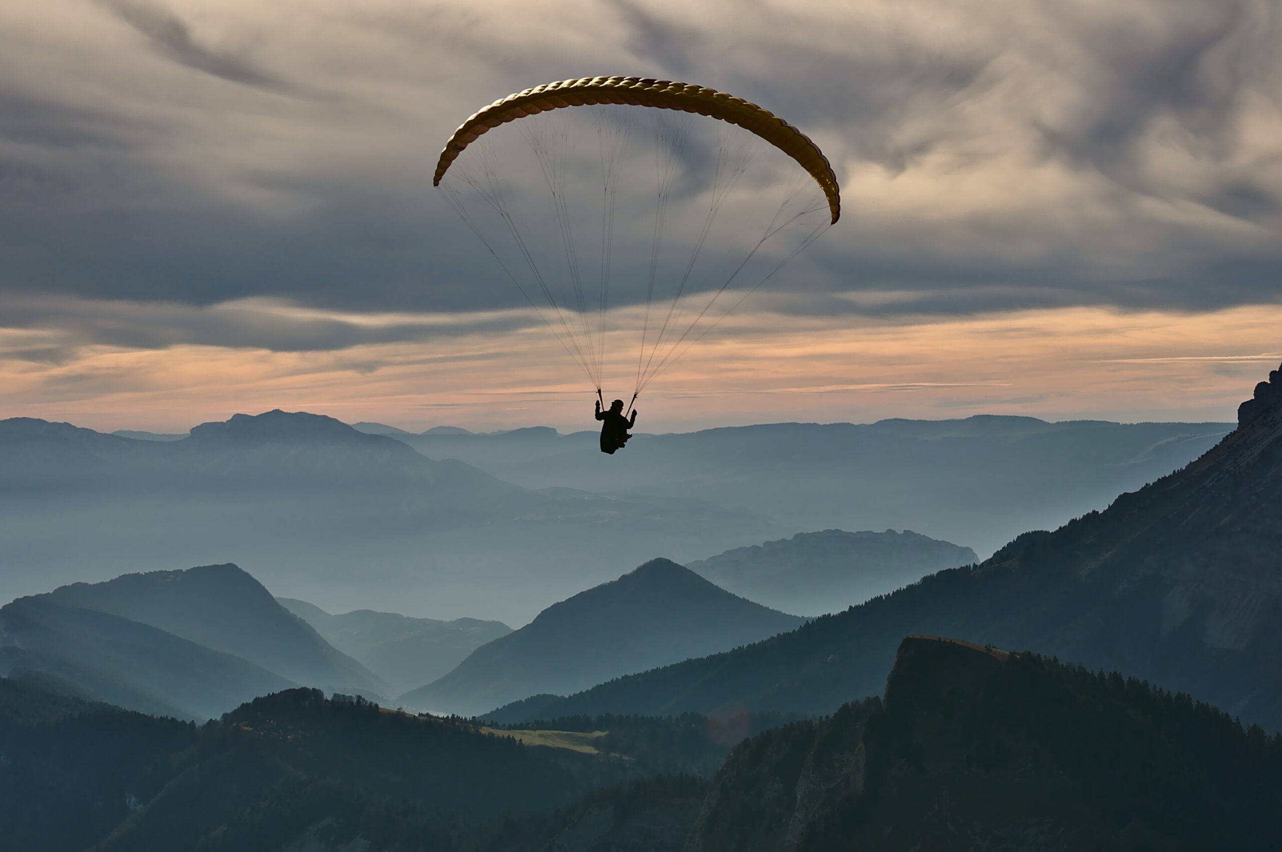 Skydiving in the mountains